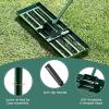 imageGoplus Lawn Leveling Rake 30quot x 10quot Heavy Duty Level Lawn Tool w Ergonomic Handle for Soil EffortSaving Landscape Rake for Garden Backyard Golf Course Farm Pasture Black30 x 10  Green