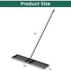imageGoplus Lawn Leveling Rake 30quot x 10quot Heavy Duty Level Lawn Tool w Ergonomic Handle for Soil EffortSaving Landscape Rake for Garden Backyard Golf Course Farm Pasture Black46 x 10  Black