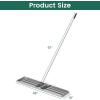 imageGoplus Lawn Leveling Rake 30quot x 10quot Heavy Duty Level Lawn Tool w Ergonomic Handle for Soil EffortSaving Landscape Rake for Garden Backyard Golf Course Farm Pasture Black46 x 10  Silver
