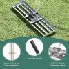 imageGoplus Lawn Leveling Rake 30quot x 10quot Heavy Duty Level Lawn Tool w Ergonomic Handle for Soil EffortSaving Landscape Rake for Garden Backyard Golf Course Farm Pasture Black36 x 10  Silver
