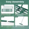 imageGoplus Lawn Leveling Rake 30quot x 10quot Heavy Duty Level Lawn Tool w Ergonomic Handle for Soil EffortSaving Landscape Rake for Garden Backyard Golf Course Farm Pasture Black30 x 10  Green