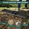 imageGoplus Lawn Leveling Rake 30quot x 10quot Heavy Duty Level Lawn Tool w Ergonomic Handle for Soil EffortSaving Landscape Rake for Garden Backyard Golf Course Farm Pasture Black42 x 10  Black