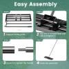 imageGoplus Lawn Leveling Rake 30quot x 10quot Heavy Duty Level Lawn Tool w Ergonomic Handle for Soil EffortSaving Landscape Rake for Garden Backyard Golf Course Farm Pasture Black30 x 10  Black