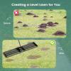 imageGoplus Lawn Leveling Rake 30quot x 10quot Heavy Duty Level Lawn Tool w Ergonomic Handle for Soil EffortSaving Landscape Rake for Garden Backyard Golf Course Farm Pasture Black46 x 10  Black