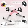 imageGoplus Mini Exercise Bike Folding Under Desk Bike Pedal Exerciser with LCD Display Adjustable Resistance Portable Lightweight Foot Peddler Machine for Seniors Arms Legs Workout Office Home FitnessPinkSliver