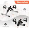 imageGoplus Mini Exercise Bike Folding Under Desk Bike Pedal Exerciser with LCD Display Adjustable Resistance Portable Lightweight Foot Peddler Machine for Seniors Arms Legs Workout Office Home FitnessBlackSliver