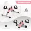 imageGoplus Mini Exercise Bike Folding Under Desk Bike Pedal Exerciser with LCD Display Adjustable Resistance Portable Lightweight Foot Peddler Machine for Seniors Arms Legs Workout Office Home FitnessPinkSliver