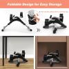 imageGoplus Mini Exercise Bike Folding Under Desk Bike Pedal Exerciser with LCD Display Adjustable Resistance Portable Lightweight Foot Peddler Machine for Seniors Arms Legs Workout Office Home FitnessBlackSliver