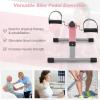 imageGoplus Mini Exercise Bike Folding Under Desk Bike Pedal Exerciser with LCD Display Adjustable Resistance Portable Lightweight Foot Peddler Machine for Seniors Arms Legs Workout Office Home FitnessPinkSliver