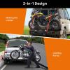 imageGoplus Motorcycle Hitch Carrier  600LBS Heavy Duty Carrier with Loading Ramp Ratchet Straps Fit Up to 75 Wide Tire