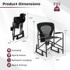 imageGoplus Outdoor Rocker Camping Chairs for Adults Portable Folding Chair wDual Springs Padded Back Cup Holder Storage Pocket HeavyDuty Rocking Arm Chair for Beach Lawn Travel Fishing2BlackBlack