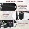 imageGoplus Outdoor Rocker Camping Chairs for Adults Portable Folding Chair wDual Springs Padded Back Cup Holder Storage Pocket HeavyDuty Rocking Arm Chair for Beach Lawn Travel Fishing2BlackBlack