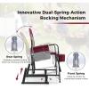 imageGoplus Outdoor Rocker Camping Chairs for Adults Portable Folding Chair wDual Springs Padded Back Cup Holder Storage Pocket HeavyDuty Rocking Arm Chair for Beach Lawn Travel Fishing2BlackWine
