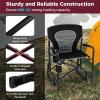 imageGoplus Outdoor Rocker Camping Chairs for Adults Portable Folding Chair wDual Springs Padded Back Cup Holder Storage Pocket HeavyDuty Rocking Arm Chair for Beach Lawn Travel Fishing2BlackBlack
