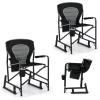 imageGoplus Outdoor Rocker Camping Chairs for Adults Portable Folding Chair wDual Springs Padded Back Cup Holder Storage Pocket HeavyDuty Rocking Arm Chair for Beach Lawn Travel Fishing2BlackBlack