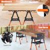imageGoplus Portable Workbench 2in1 Folding Workmate Work Bench w4 Clamp Dogs 2 Quick Clamps 1000 LBS Capacity Height Adjustable Foldable Work Table Sawhorse for Garage Workshop No Assembly