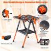 imageGoplus Portable Workbench 2in1 Folding Workmate Work Bench w4 Clamp Dogs 2 Quick Clamps 1000 LBS Capacity Height Adjustable Foldable Work Table Sawhorse for Garage Workshop No Assembly