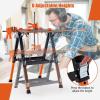 imageGoplus Portable Workbench 2in1 Folding Workmate Work Bench w4 Clamp Dogs 2 Quick Clamps 1000 LBS Capacity Height Adjustable Foldable Work Table Sawhorse for Garage Workshop No Assembly