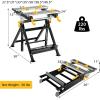 imageGoplus Portable Workbench Folding Work Table wTiltable Platform 7Level Adjustable Height8 Sliding Clamps ampamp 2 Rotary Clamping Handles Saw Table Work Stand Foldable Work Bench for Garage Workshop