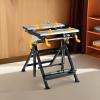 imageGoplus Portable Workbench Folding Work Table wTiltable Platform 7Level Adjustable Height8 Sliding Clamps ampamp 2 Rotary Clamping Handles Saw Table Work Stand Foldable Work Bench for Garage Workshop