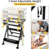 imageGoplus Portable Workbench Folding Work Table wTiltable Platform 7Level Adjustable Height8 Sliding Clamps ampamp 2 Rotary Clamping Handles Saw Table Work Stand Foldable Work Bench for Garage Workshop
