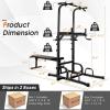 imageGoplus Power Tower with Bench Multifunctional Home Gym Pull Up Bar Stand Dip Station w 7 Adjustable Heights ampamp Foldable Weight Bench Full Body Strength Training Fitness Equipment Chin Up Tower