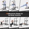 imageGoplus Power Tower with Bench Multifunctional Home Gym Pull Up Bar Stand Dip Station w 7 Adjustable Heights ampamp Foldable Weight Bench Full Body Strength Training Fitness Equipment Chin Up Tower
