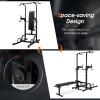 imageGoplus Power Tower with Bench Multifunctional Home Gym Pull Up Bar Stand Dip Station w 7 Adjustable Heights ampamp Foldable Weight Bench Full Body Strength Training Fitness Equipment Chin Up Tower