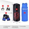 imageGoplus Punching Bag Set with Gloves 22LBS 40LBS Filled Kick Boxing Bag Rucksack Jump Rope Firm Hook Heavy Bag for Kids Youth Adults MMA Training Muay Thai Krav MAGA Taekwondo Karate40 LBS