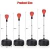 imageGoplus Punching Bag with Stand for Adults Kids Freestanding Reflex Speed Bags with 55625 Adjustable Height Boxing Equipment with Gloves for Home Gym Workout MMA Training FitnessRedBlack