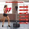 imageGoplus Punching Bag with Stand for Adults Kids Freestanding Reflex Speed Bags with 55625 Adjustable Height Boxing Equipment with Gloves for Home Gym Workout MMA Training FitnessBlack