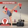 imageGoplus Punching Bag with Stand for Adults Kids Freestanding Reflex Speed Bags with 55625 Adjustable Height Boxing Equipment with Gloves for Home Gym Workout MMA Training FitnessRedBlack