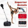 imageGoplus Punching Bag with Stand for Adults Kids Freestanding Reflex Speed Bags with 55625 Adjustable Height Boxing Equipment with Gloves for Home Gym Workout MMA Training FitnessBlack