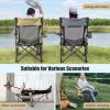 imageGoplus Reclining Camping Chair with Foot Rest Folding Lounge Chair for Adults wAdjustable Backrest Storage Bag ampamp Cup Holder Portable Recliner Beach Chair Outdoor Camp Picnics 330 LBS 2 KhakiKhaki