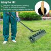 imageGoplus Rolling Lawn Aerator 21Inch Garden Yard Rotary Push Tine Filled Sand Stone Heavy Duty Spike Soil Aeration wMetal Handle Fillable Drum 51quot Manual Lawn Aeration Tool Garden Grass Patio YardGreen