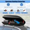 imageGoplus Rooftop Cargo Box Heavy Duty Hard Shell Roof Cargo Carrier with Security Keys Waterproof Rooftop Luggage Storage Box for Car SUV Van 121 LBS Capacity 883 Cubic Ft
