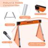 imageGoplus Saw Horses 2 Pack 2200 LBS Portable Folding Sawhorse with 2x4 Brackets ampamp Side Supports Easy Setup ampamp Lightweight Work Horse Heavy Duty Saw Horse for Woodworking DIY Project ampamp Garage