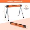 imageGoplus Saw Horses 2 Pack 2200 LBS Portable Folding Sawhorse with 2x4 Brackets ampamp Side Supports Easy Setup ampamp Lightweight Work Horse Heavy Duty Saw Horse for Woodworking DIY Project ampamp Garage