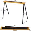 imageGoplus Saw Horses 2 Pack Folding Portable Work Horse with Fast Open Legs Convenient Handle Heavy Duty Steel Sawhorse for Garage Workshop Fully Assembled