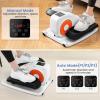 imageGoplus Under Desk Elliptical Machine Electric Seated Pedal Exerciser with LED Display Monitor Remote Control Portable Fully Assembled Ellipse Leg Exerciser for Seniors Adults Home OfficeWhite