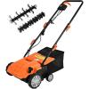 imageGoplus 2in1 Lawn Dethatcher and Scarifier 3 Level Depth Adjustable Weeder w 11 Gallon Collection Bag ampamp 2 Removable Blades 13Inch 12 Amp Corded Electric Scarifier for Garden ampamp YardOrange