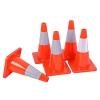 imageGoplus 5PCS Traffic Cones 17quot PVC Safety Road Parking Cones Driving Construction Cones Weighted Hazard Cones Orange with 6quot Reflective Strips Collar