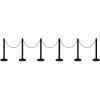 imageGoplus 6pcs Plastic Stanchion Set Safety Stanchion Barrier Posts Queue Line Pole with 40 Link Chain ampamp CHooks Outdoor and Indoor Crowd Control Barriers Easy Connect Assembly