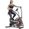 imageGoplus Air Bike Fan Exercise Bike with Unlimited Resistance Clear LCD Display Tablet Holder Adjustable Seat and Builtin Wheels Fan Cycling Bike for Home Cardio Training