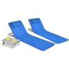 imageGoplus Beach Chairs with Side Table 2 Pack Folding Lounge Chairs for Adults with 5 Adjustable Position Backpack Lightweight Reclining Lounge Chair for Lawn Camping Picnic Sunbath Pool NavyNavy