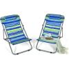 imageGoplus Beach Sling Chair for Adults 2 Pcs Portable Folding Camping Chair W 3Position Adjustable Backrest ampamp Comfy Headrest Outdoor Heavy Duty Lounge OrangeStripe