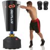 imageGoplus Freestanding Punching Bag 220LBS Heavy Boxing Bag with Gloves Shock Absorber 12 Suction Cup Base Kickboxing Bag with Stand for Adults Youth Men Women Home Gym68 Height