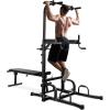 imageGoplus Power Tower with Bench Multifunctional Home Gym Pull Up Bar Stand Dip Station w 7 Adjustable Heights ampamp Foldable Weight Bench Full Body Strength Training Fitness Equipment Chin Up Tower