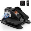 imageGoplus Under Desk Elliptical Machine Electric Seated Pedal Exerciser with LED Display Monitor Remote Control Portable Fully Assembled Ellipse Leg Exerciser for Seniors Adults Home OfficeBlack