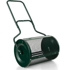 imageGoplus 24 inch Compost Spreader for Lawn Lightweight Metal Mesh Lawn Roller Double Side Latches for Topdressing ampamp Seedling Fertilizer Topsoil Peat Moss Spreader Roller Garden Yard Care GreenGreen